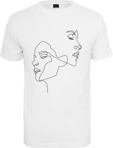 Urban Classics Dames Tshirt -M- One Line Wit