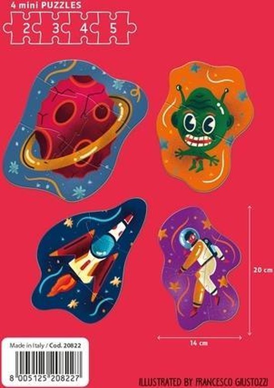 Clementoni - Mijn eerste puzzel - Over the Moon, Legpuzzel Set 3+6+9+12 Stukjes, 2-3 jaar - 20822 van Clementoni — afbeelding 3
