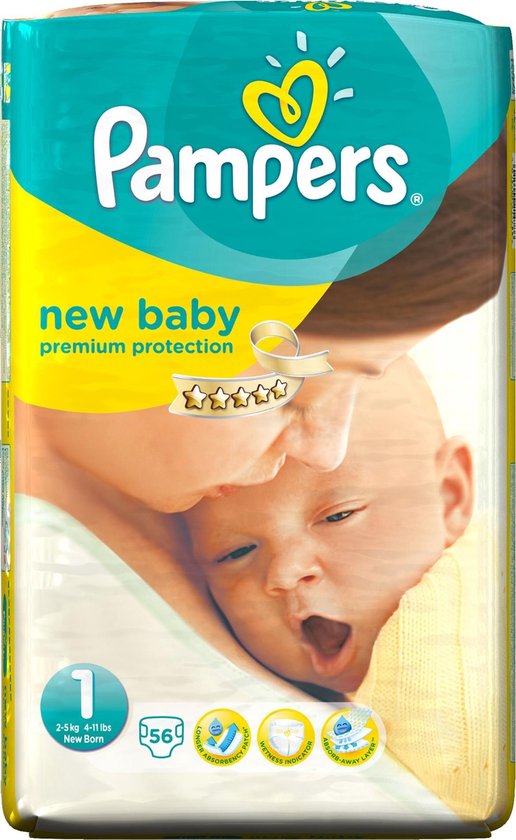 Tijd Afm chef Pampers New Baby Value Pack Newborn 2x56 | bol.com