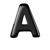 Zilveren hanger blackplated alfabet - a