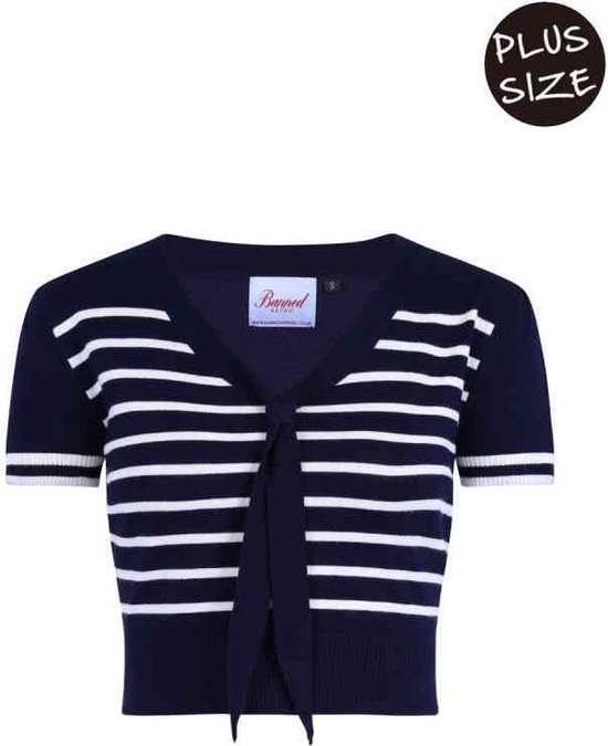 Dancing Days - SAILOR STRIPE Top - 4XL - Blauw