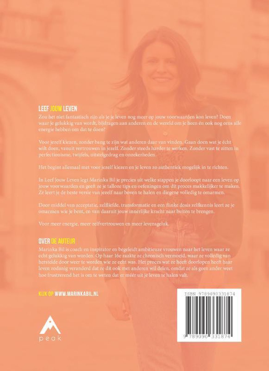 Leef Jouw Leven - back cover
