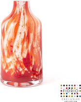 Design vaas Bottled - Fidrio ROSSO - glas, mondgeblazen - hoogte 16 cm