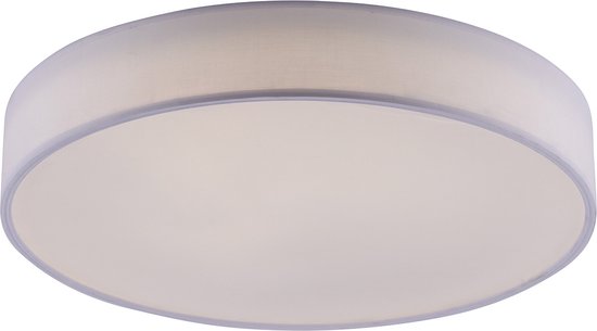 LED Plafondlamp WiZ - Smart LED - Trion Ditro - 45W - Aanpasbare Kleur - Dimbaar - Afstandsbediening - Rond - Mat Wit - Aluminium