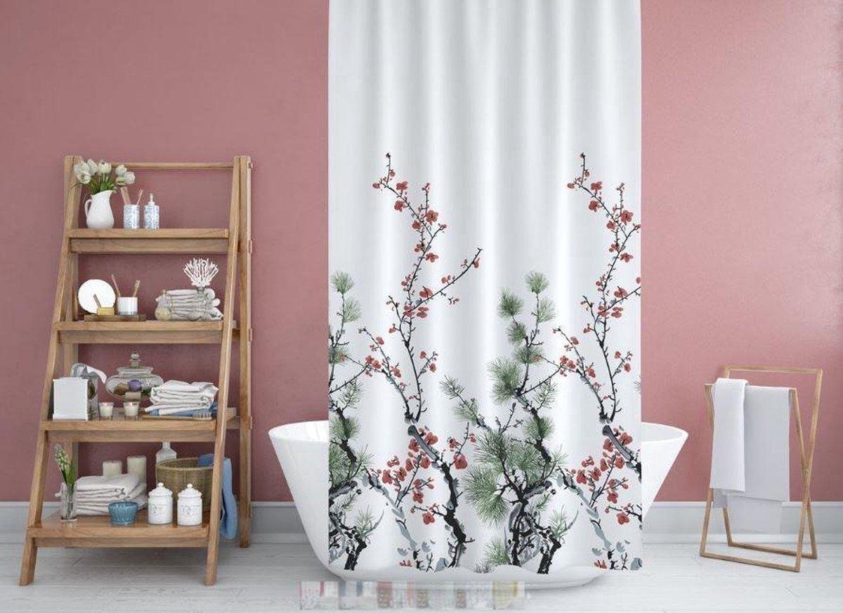 Zethome Douchegordijn - 120X200cm - Waterdicht - Een Vleugel - Sneldrogend & Anti Schimmel - Wasbaar & Duurzaam -7766