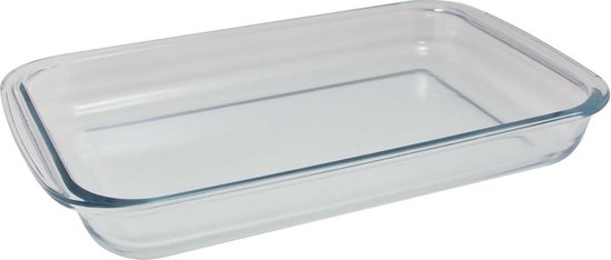 Rechthoekige glazen 3 liter x 23,5 x 5 cm - Ovenschotel schalen - | bol.com