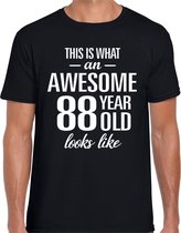 Awesome 88 year / 88 jaar cadeau t-shirt zwart heren L