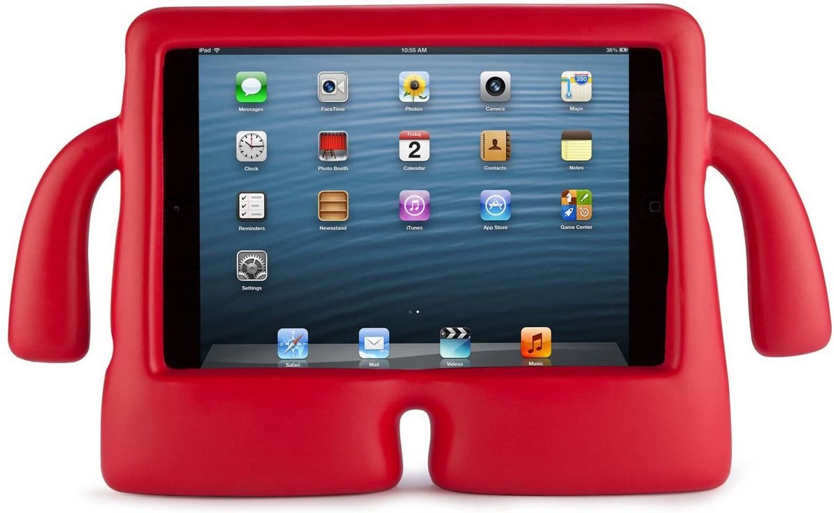 iPad Mini 4 / Mini 5 2019 Kids Proof Cover Kinderhoes Hoes voor Kinderen - rood