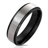 Ringen Dames - Ringen Vrouwen - Ring Dames - Ringen Mannen - Zwarte Ring - Ring - Ringen - Met Met Middenstuk - Centro