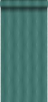 Origin behang grafische print glanzend smaragd groen - 347346 - 53 cm x 10,05 m