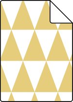 Proefstaal ESTAhome behang grafische driehoeken okergeel - 128863 - 26,5 x 21 cm