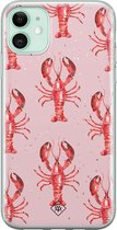 iPhone 11 hoesje siliconen - Lobster all the way | Apple iPhone 11 case | TPU backcover transparant