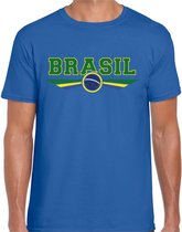 Brazilie / Brasil landen t-shirt blauw heren S