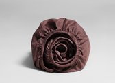 Yumeko hoeslaken katoen satijn rose brown - 180x210 cm