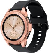 Universeel 20MM Horloge Bandje / Smartwatch Bandje Siliconen met Gespsluiting Zwart