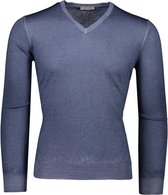 Gran Sasso  Trui Blauw Getailleerd - Maat S  - Heren - Lente/Zomer Collectie - Wol