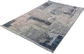 Flycarpets Modern Salina Vloerkleed - Grijs / Blauw - 80x150cm