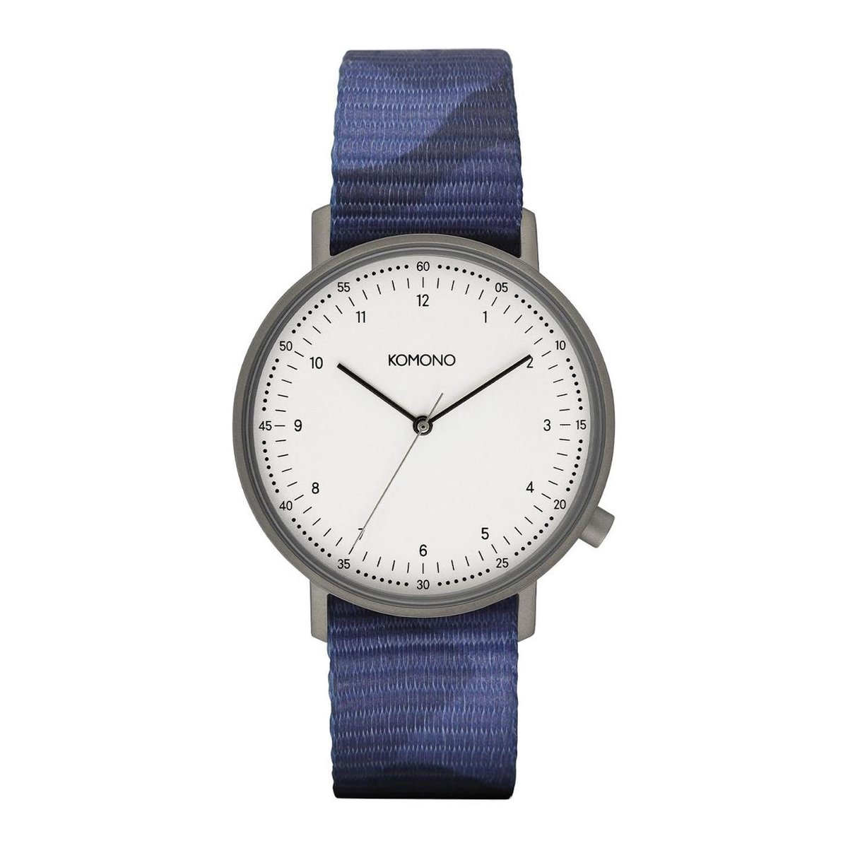 Komono Lewis Camo Shadow Blue polshorloge KOM-W4081 - leger blauw gevlekt