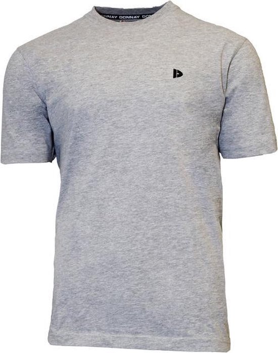 Donnay T-shirt - Sportshirt - Heren - Maat L - Lichtgrijs gemeleerd