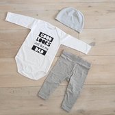 Rompertje Baby met tekst papa pakje cadeau geboorte meisje jongen set aanstaande zwanger kledingset pasgeboren unisex Bodysuit | Huispakje | Kraamkado | Gift Set babyset kraamcadea