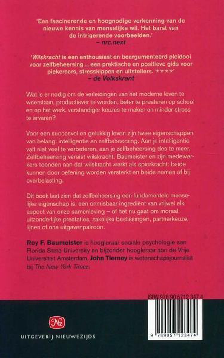 Wilskracht - back cover
