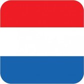 30x Bierviltjes Nederlandse vlag vierkant - Hollandse vlag - Nederland feestartikelen - Landen decoratie