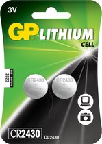 GP Lithium CR2430 knoopcelbatterijen - 2 stuks