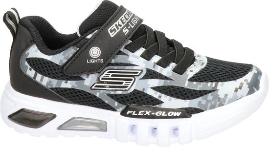 Skechers S-Lights jongens klittenband sneaker - Zwart - Maat 30 | bol.com