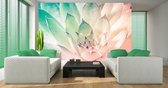 Nature Plant Green Pink Photo Wallcovering