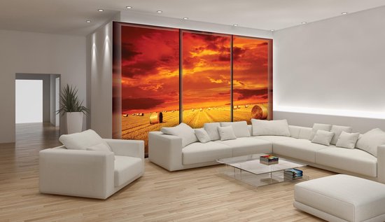 Photomural rouge, revêtement mural