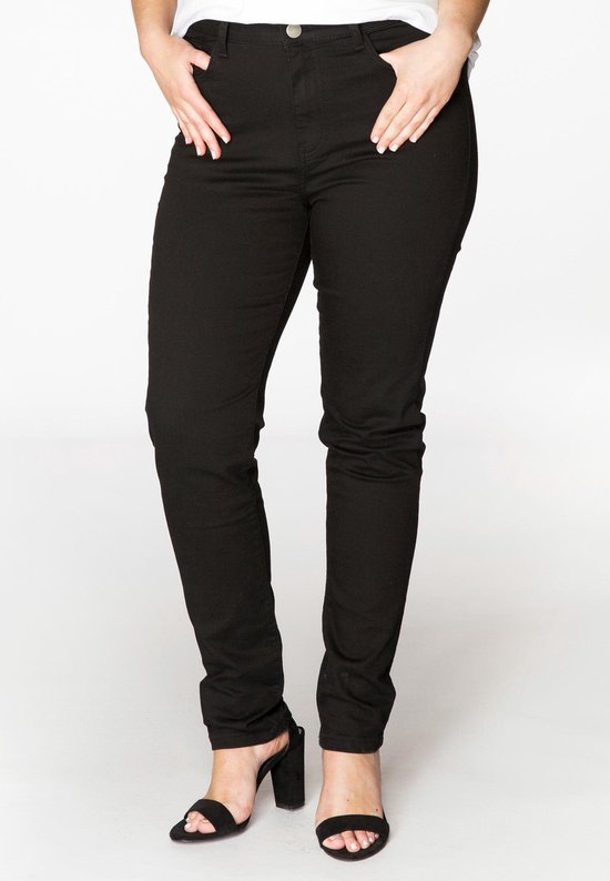 Yoek | Grote maten - dames jeans skinny high waist - zwart