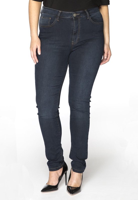 Yoek | Grote maten - dames jeans skinny fit extra lang - donkerblauw |  bol.com