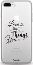 Casetastic Apple iPhone 7 Plus / iPhone 8 Plus Hoesje - Softcover Hoesje met Design - Love is about Print