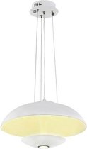 LED Plafondlamp - Plafondverlichting - Viesta - 24W - Natuurlijk Wit 4000K - Wit Aluminium - BES LED