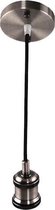 LED Plafondlamp - Plafondverlichting - Industrieel - Rond - Mat Chroom Aluminium - E27 - BES LED