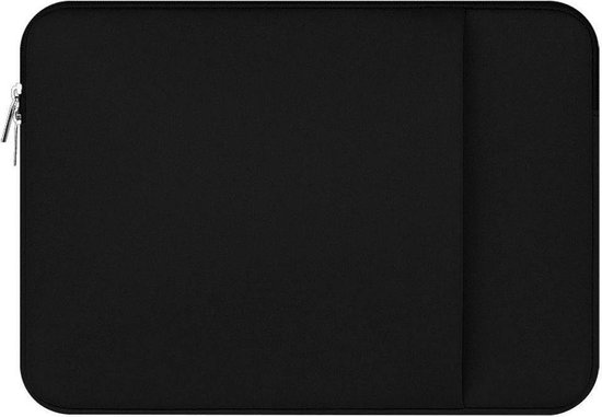 Zwarte hoes geschikt voor MacBook Pro 13 Inch -Spatwater proof Sleeve met handvat & ruimte voor accessoires Zwart