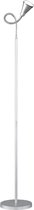 LED Vloerlamp - Trion Arora - 3W - Warm Wit 3000K - 1-lichts - Rond - Mat Titaan - Kunststof - BSE