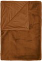 ESSENZA Furry Plaid Leather brown - 150x200 cm