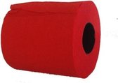 6x Rood toiletpapier rol 140 vellen - Rood thema feestartikelen decoratie - WC-papier/pleepapier