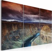 Schilderij - Grand Canyon, Multi-gekleurd, wanddecoratie, 3luik