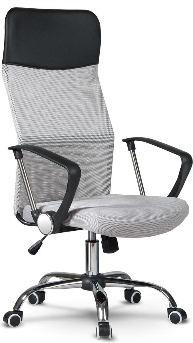Grijze bureaustoel ergonomisch - Sydney design - ademend