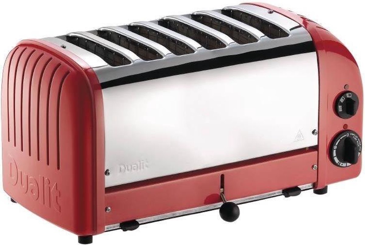 Dualit 6 Slot Vario - Red - Broodrooster