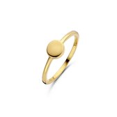 New Bling Zilveren Ring 9NB 0278 56 - Maat 56 - Rond - 5 mm - Goudkleurig