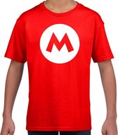 Mario loodgieter verkleed t-shirt rood voor kinderen - carnaval / feest shirt kleding / kostuum 134/140