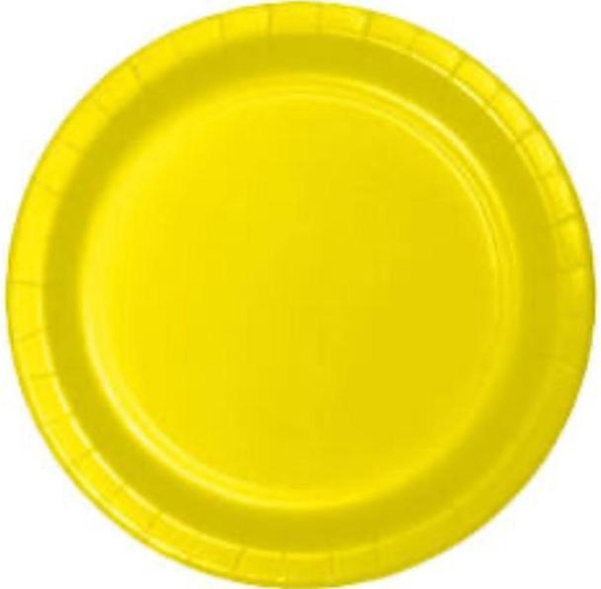 Kartonnen Bordjes geel 23cm 20st - Wegwerp borden - Feest/verjaardag/BBQ borden