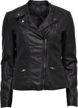 ONLY ONLFREYA FAUX LEATHER BIKER OTW NOOS Dames Jas - Maat 38