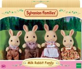 Sylvanian Families  4108 familie wit konijn- fluweelzachte speelfiguren