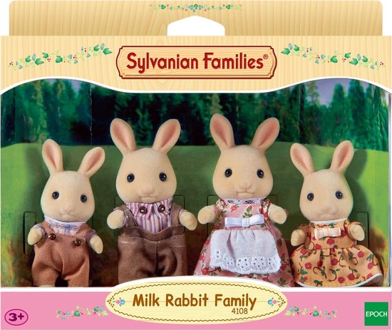 Sylvanian Families 4108 familie wit konijn- fluweelzachte speelfiguren |  bol.com