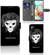 Telefoonhoesje met Naam Geschikt voor Samsung Galaxy A71 Skull Hair