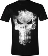 The Punisher - Distressed Logo Heren T-Shirt - Zwart